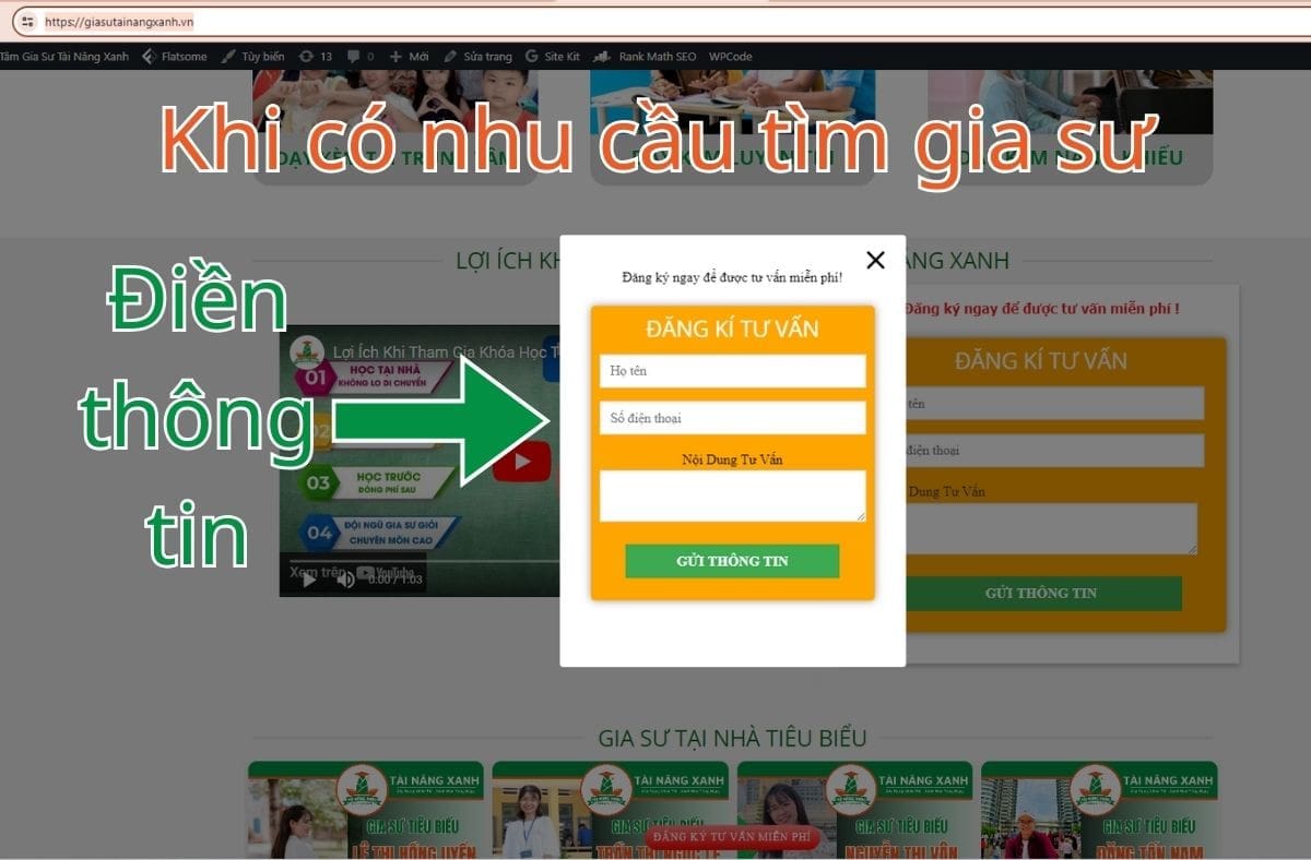 đăng ký dịch vụ gia sư luyện thi đại học