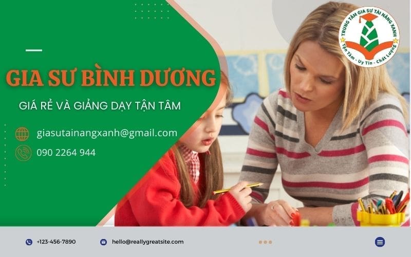 Gia sư Bình Dương giá rẻ và giảng dạy tận tâm